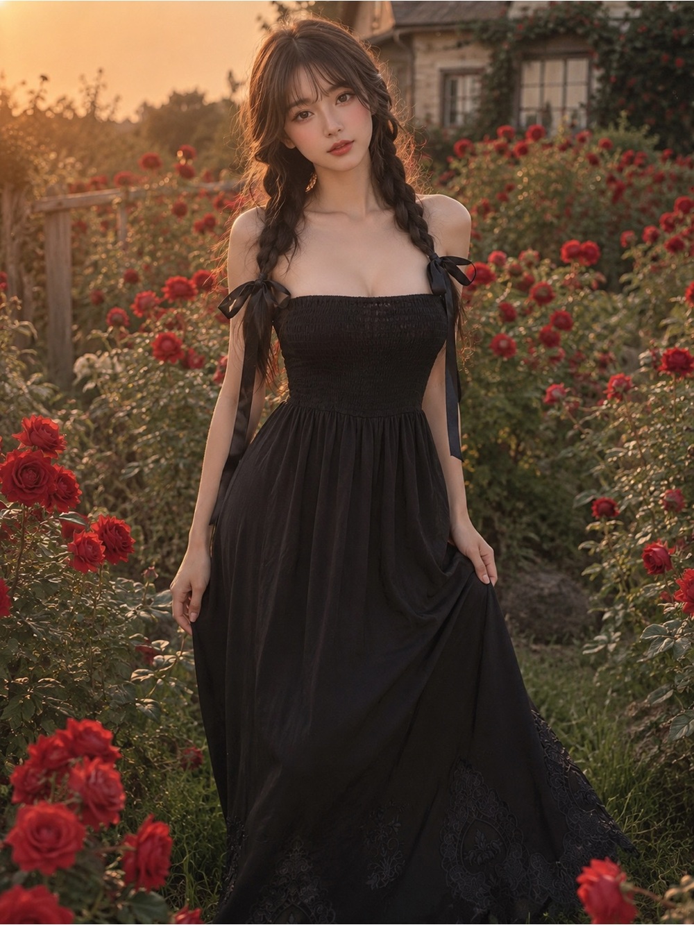 Living in the Moment Smocked strapless minimalist flowy boho maxi dress